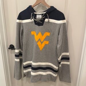 Champion Grey Mountaineers/WVU Hoodie with Lace Up Top
